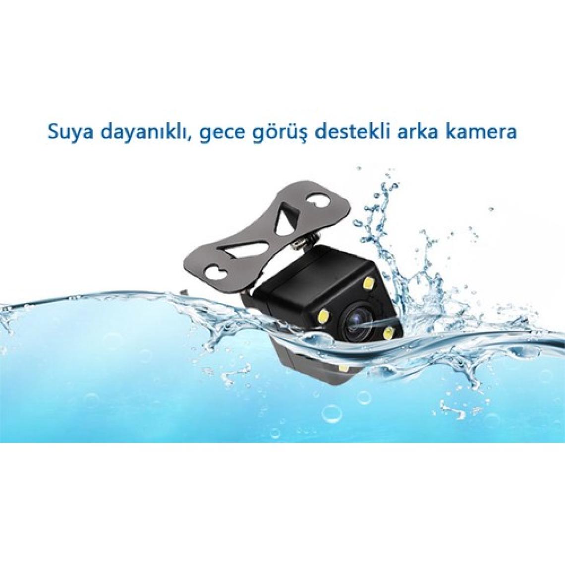Wevolt MB-400 3 Kameralı 4 Inç 1080P Yol Kayıt Kamerası Geri Vites Araç Içi Kamera Gece Görüşlü. Araç Kamerası.