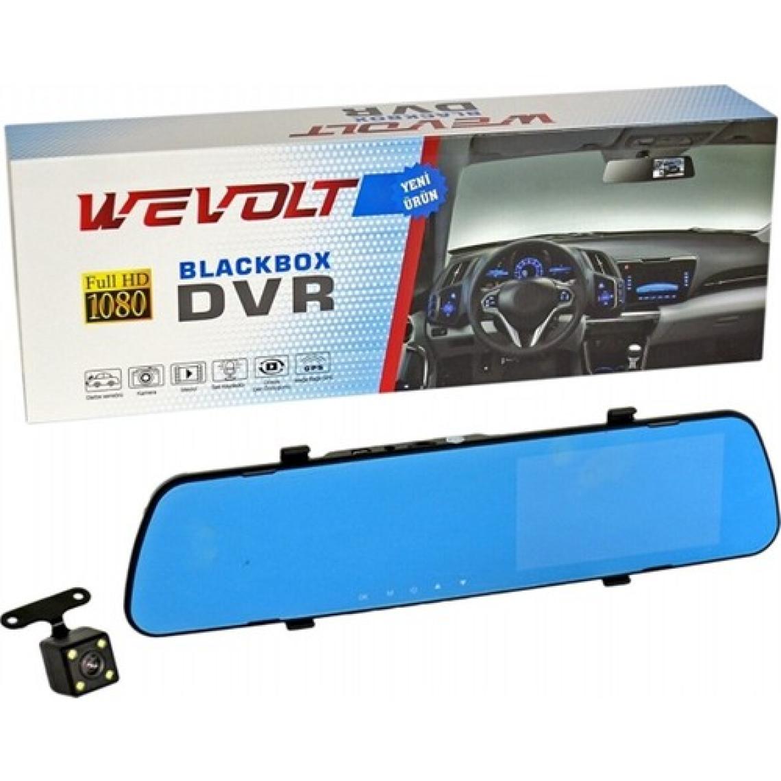 Wevolt MB-300 1296P 4" IPS Dokunmatik Ekran Araç Içi Çift Kamera Gece Görüşlü. Araç Kamera. Hafıza Kartlı.