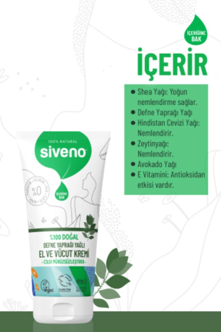 %100 Doğal El Ve Vücut Kremi Defne Pürüzsüzleştirici Yatıştırıcı Onarıcı Nemlendirici Vegan 50 ml