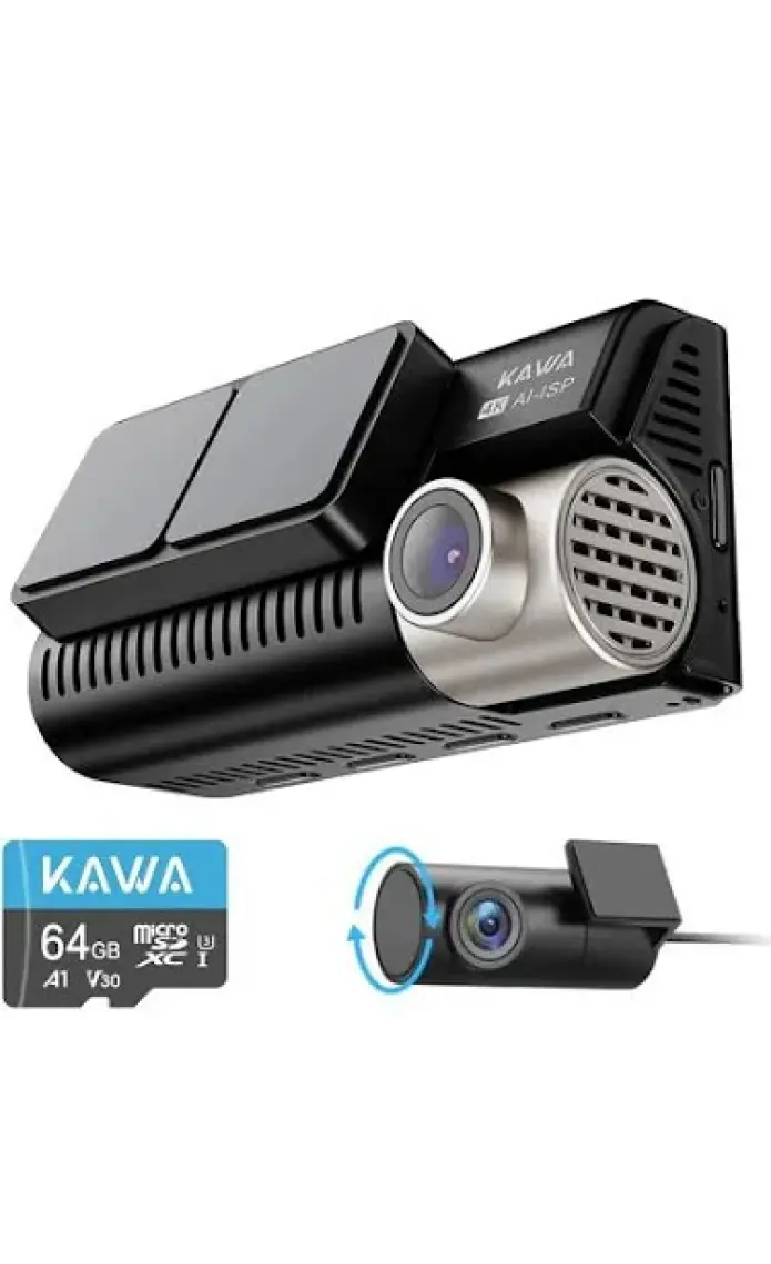 Kawa D11 2 Kameralı Ön / Arka 4K+1080P Sony Starvıs Sensörlü Yapay Zeka Destekli Wi-Fi Gps'li Araç Kamerası
