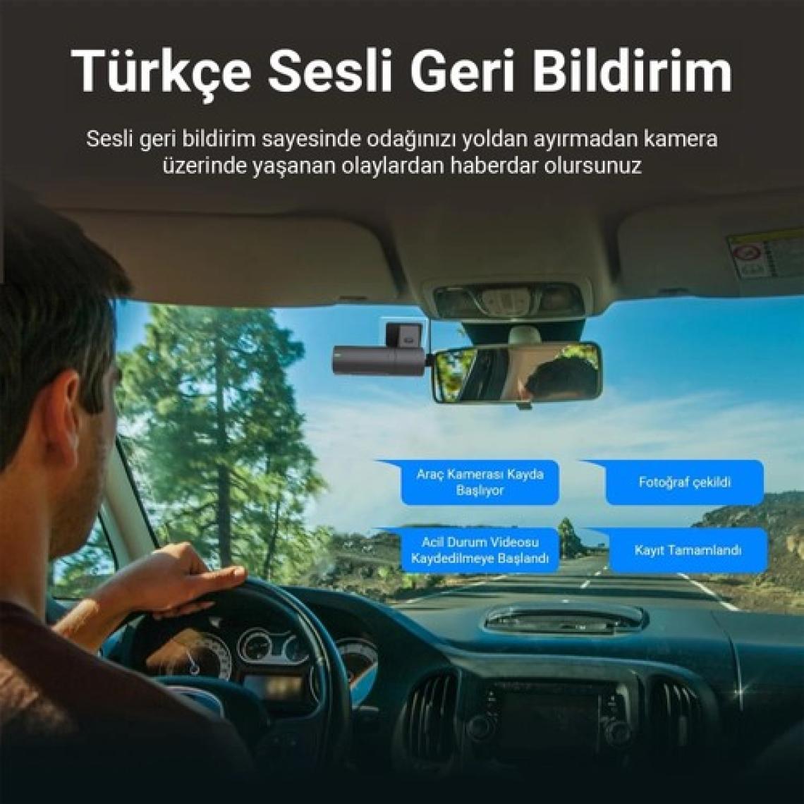 Kawa D6 3K 1620P 145° Geniş Açı Lens DSI-2 Gece Görüşlü G-Sensörlü WDR WiFi Araç Kamerası