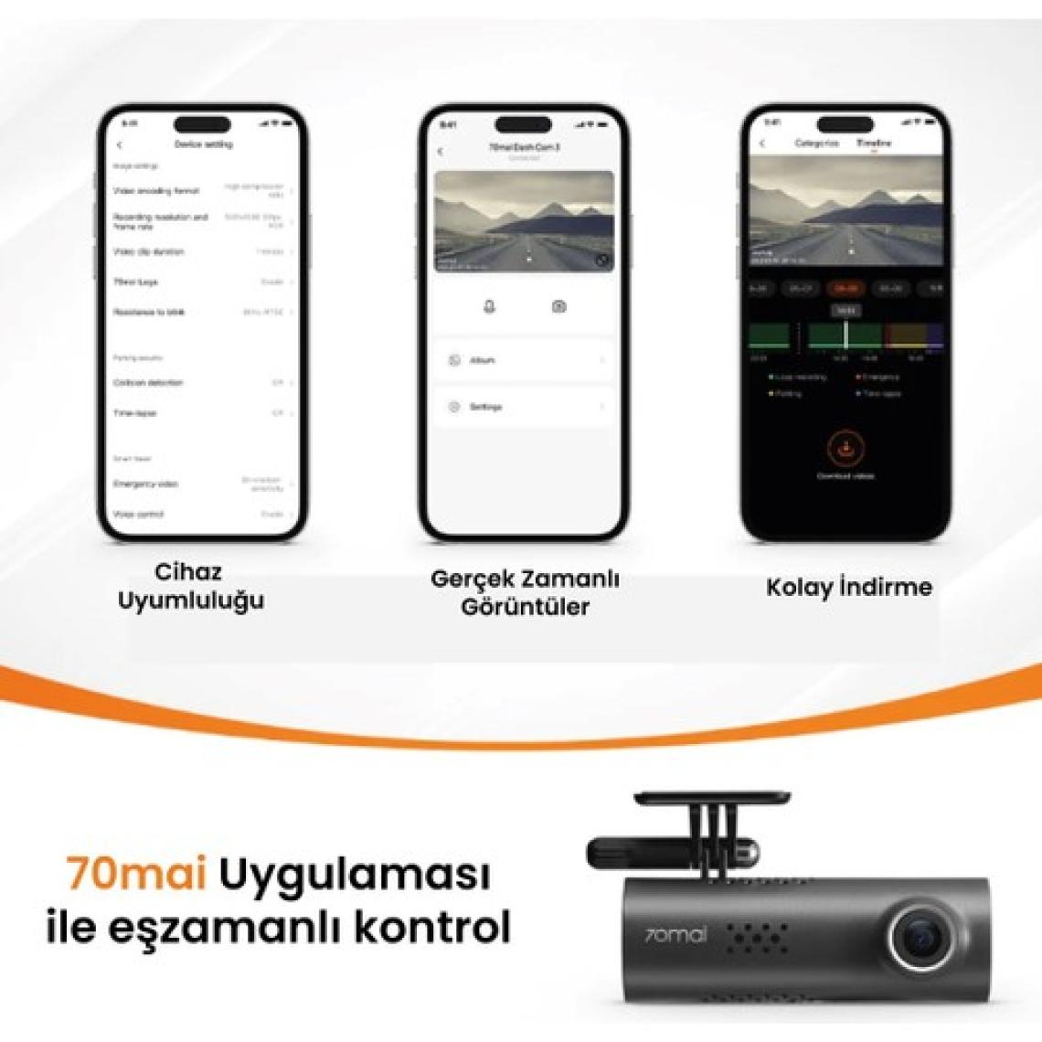 70MAI Dash Cam M200 Araç İçi Kamera 2024