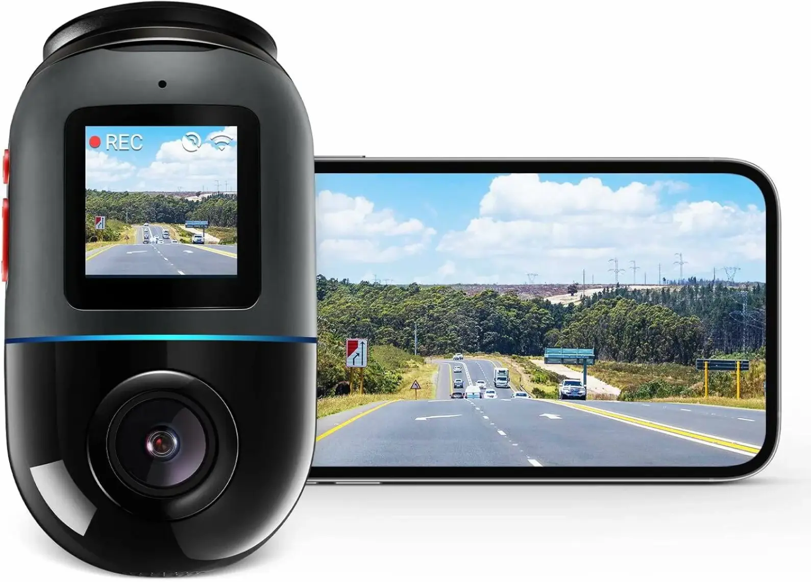 70MAI Geliştirilmiş Dash Cam Omni X800 Ultra Hd 4K Çözünürlük, 360° Dönebilen Araç Kamerası, Çift 4K Ön Araç Kamerası ve 128 GB Sd Kart, Süper Algılamalı Adas, Aı Hareket Algılama 2.0 Sürümü Siyah