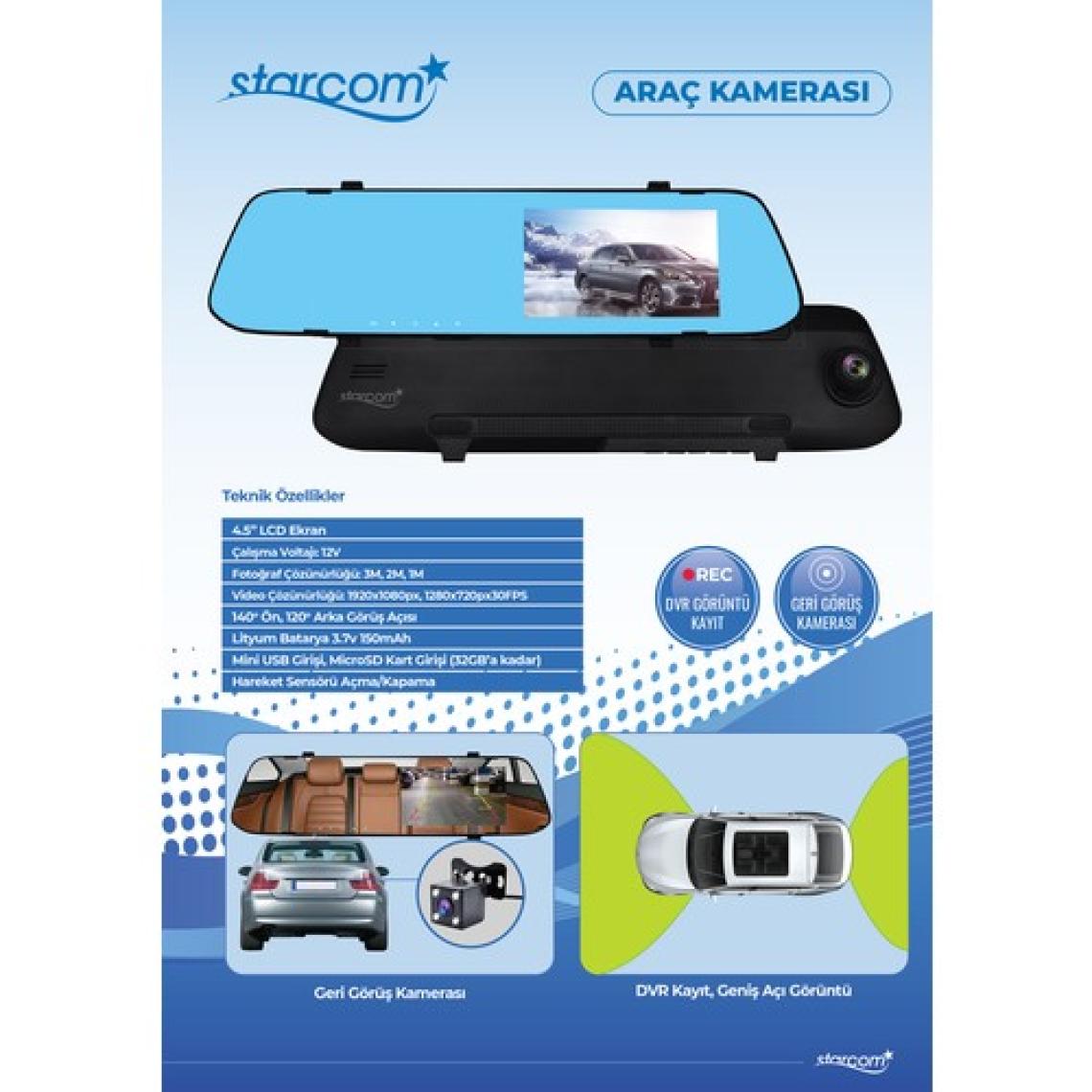 Starcom Araç Kamerası Dikiz Aynası  ECM-CDV1233F