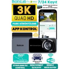 Botslab Hk50 Wi-fi 1620p 150° Ultra Geniş Açı Gece Görüşlü Akıllı Araç Içi kamera (2024)