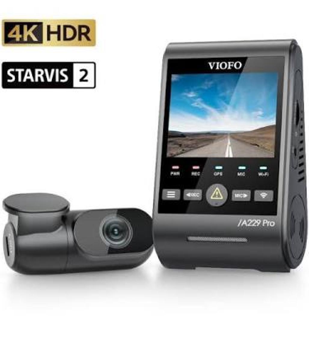 Viofo A229 Pro 2 Kameralı Ön+Arka 4k+2k Hdr Sony Starvis 2 Sensörlü Wi-Fi Gps'li Araç Kamerası