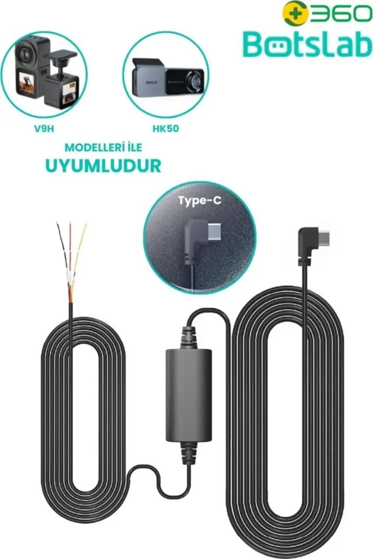 Botslab 360+ Botslab Gen1 (Type-C) Park Modu Akü Bağlantı Kablo Kiti