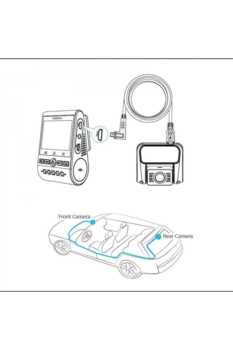 Viofo A129 Araç Kamerası Arka Kamera Bağlantı Kablosu - 8 Metre