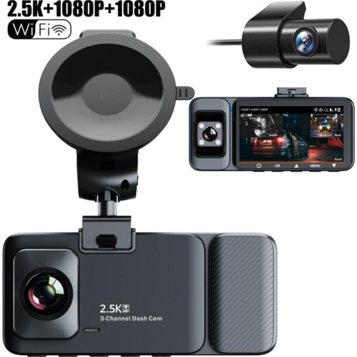 Wevolt Premium MB-460 2k Ultrahd 3 Kameralı Araç İçi Kamera (Türkçe Menü+Gps+Wifi)