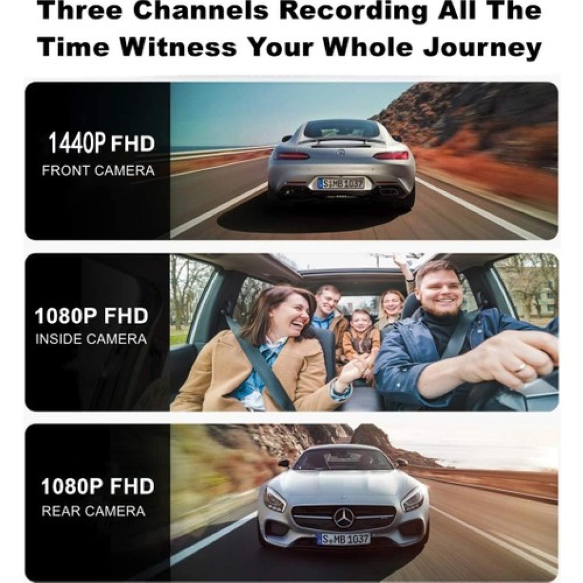 Wevolt Premium MB-460 2k Ultrahd 3 Kameralı Araç İçi Kamera (Türkçe Menü+Gps+Wifi)