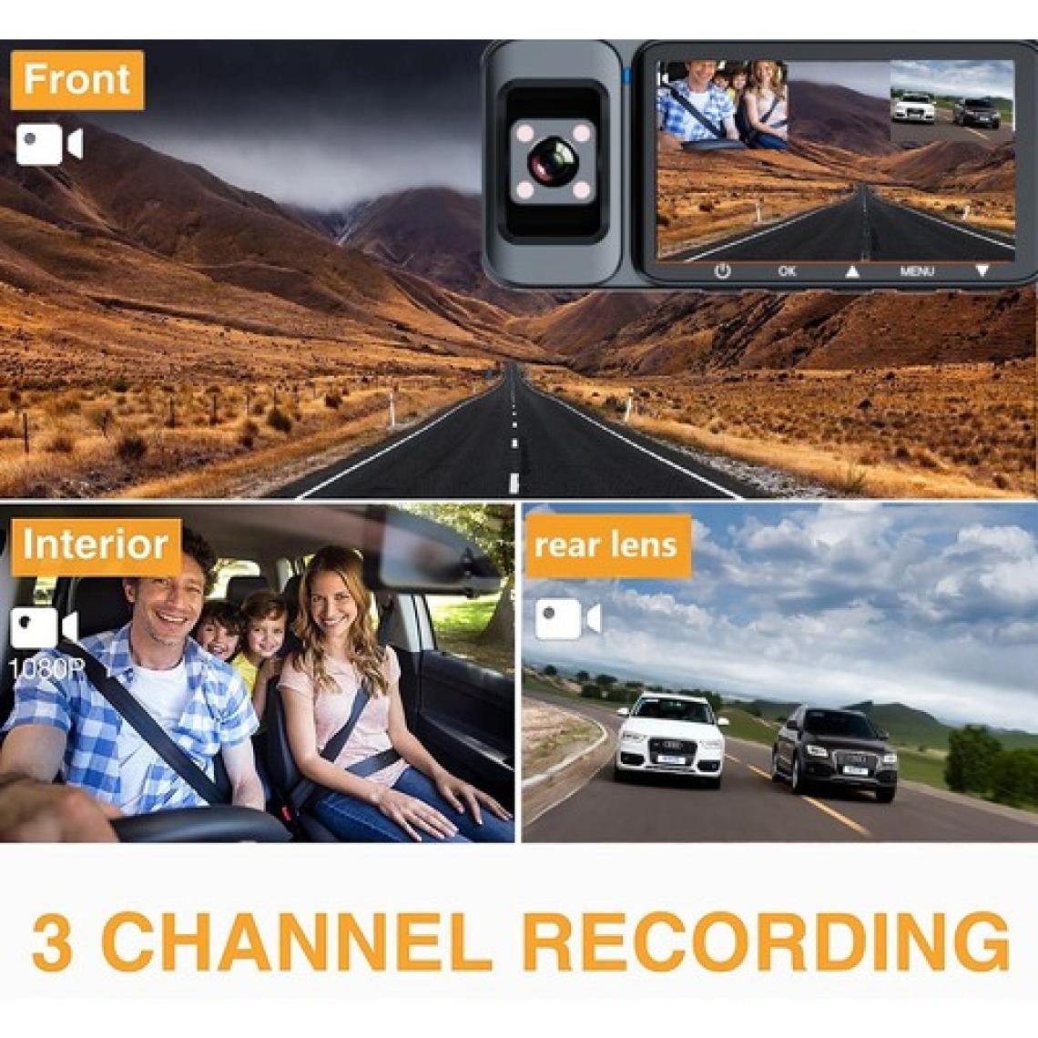 Wevolt Premium MB-460 2k Ultrahd 3 Kameralı Araç İçi Kamera (Türkçe Menü+Gps+Wifi)