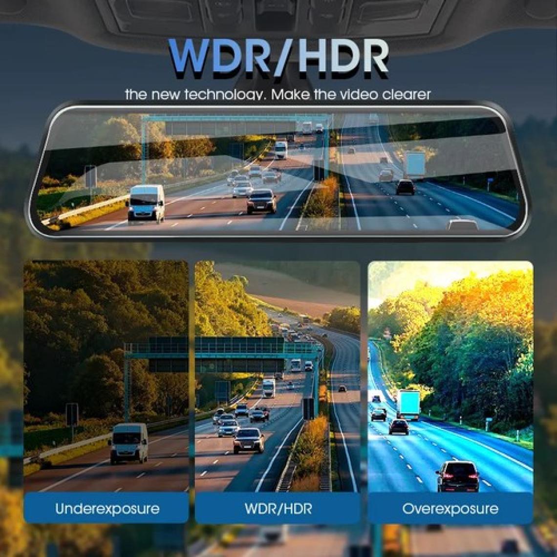 Wevolt Premium MB-5200 Wifi Ultra Hd 4K 10 Inç Ayna Kamera (Wifi+Gps+Türkçe Menü) Çift Kameralı Araç Kamera