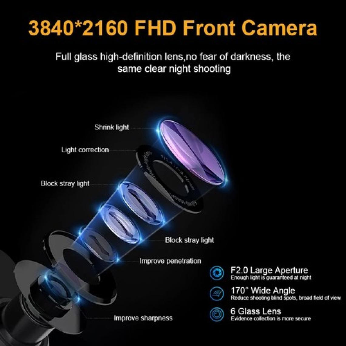 Wevolt Premium MB-5200 Wifi Ultra Hd 4K 10 Inç Ayna Kamera (Wifi+Gps+Türkçe Menü) Çift Kameralı Araç Kamera