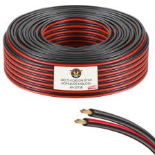 Siyah Kordon 2x0.75mm 100 Metre Garantili Yüksek Kalite Cca Kablo Hoparlör Kablo Zayıf Akım