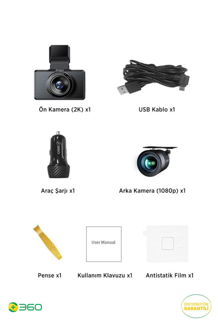 G500h Ön 2k-arka 1080p 160° Geniş Açı Gps Akıllı Araç İçi Kamera