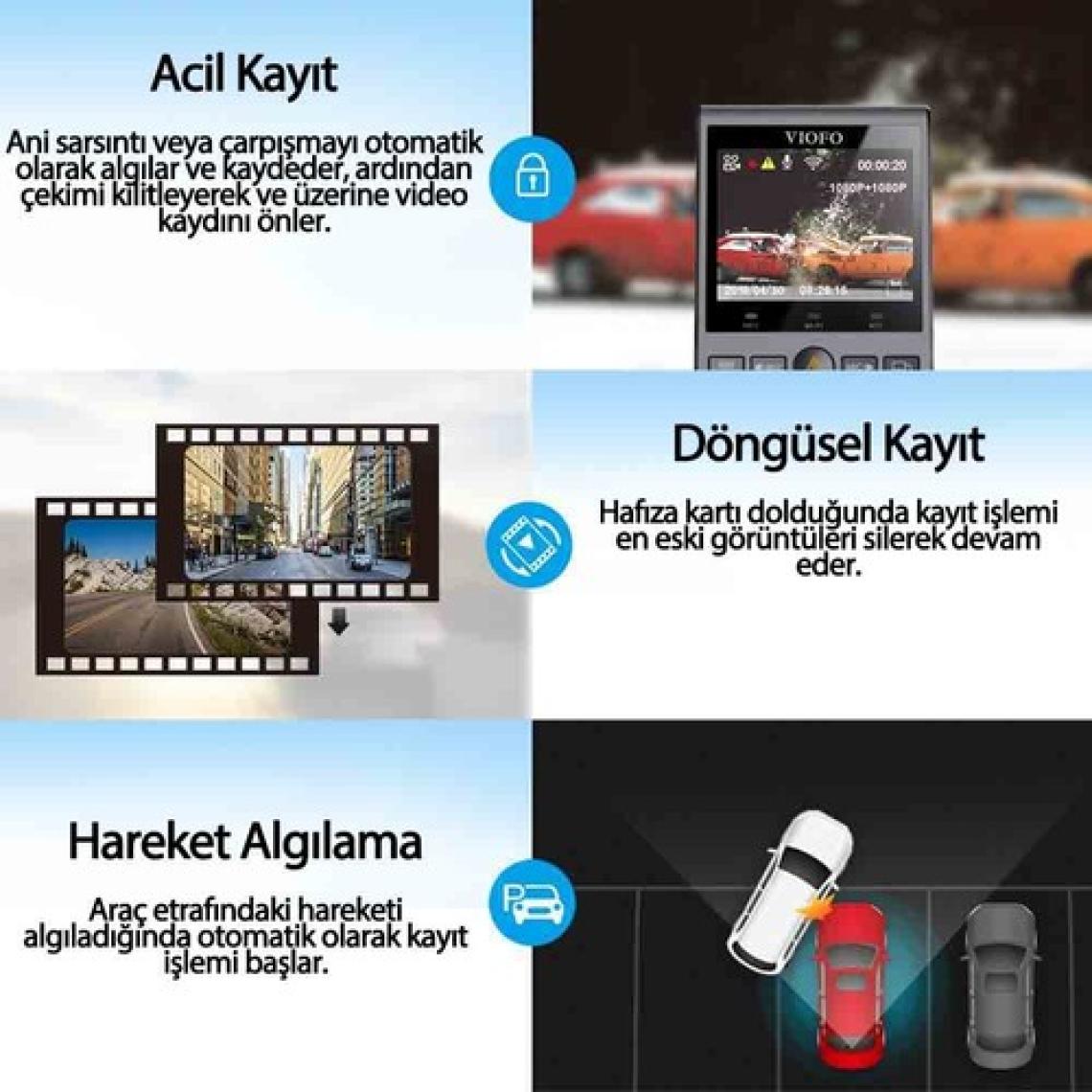 Viofo A129 Pro 4K Gps'li Akıllı Araç Kamerası