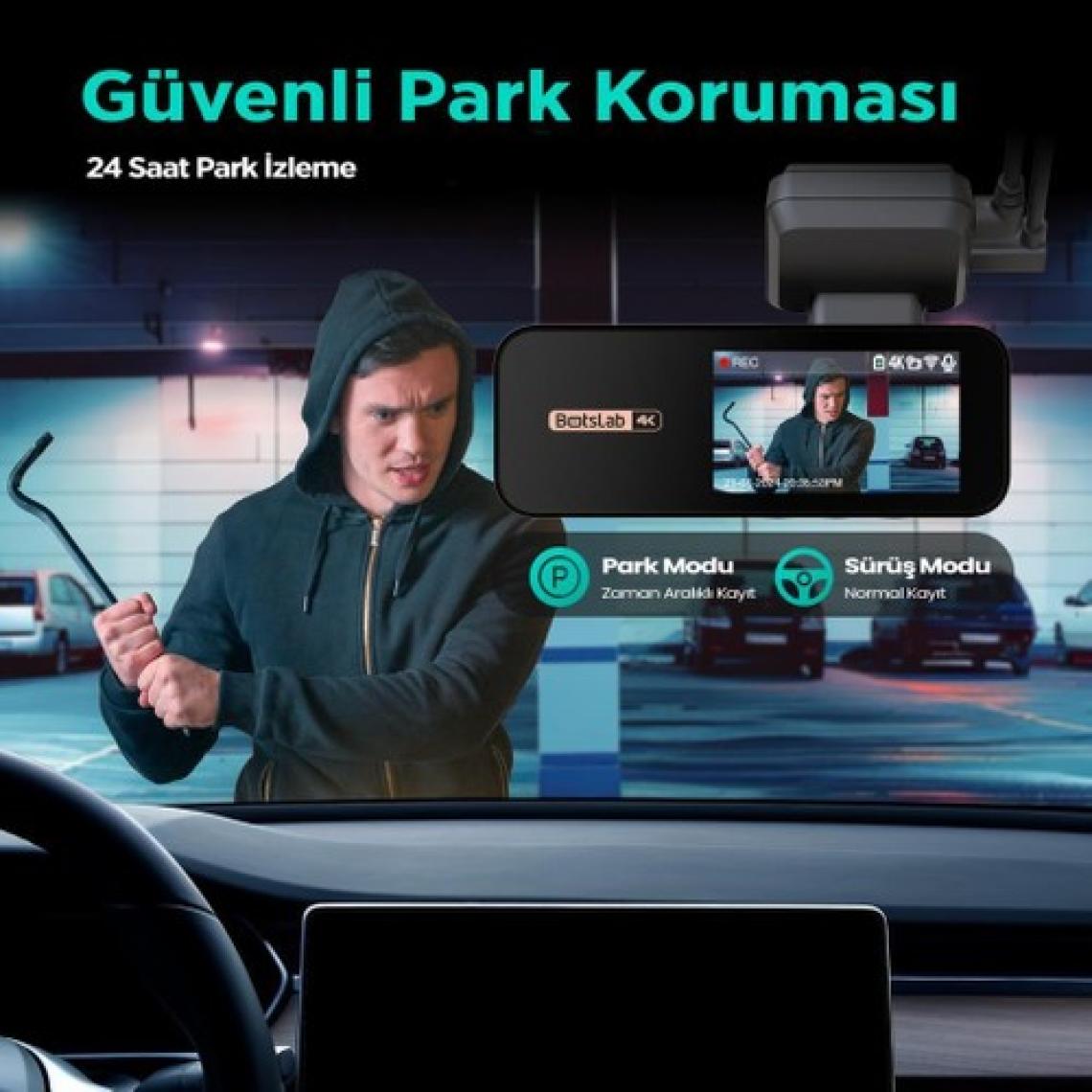 360 Botslab G300H Pro/HK30 Pro Araç İçi Kamera 24 Saat Park Modu Kiti Akü Bağlantı Kablosu (Micro Usb)