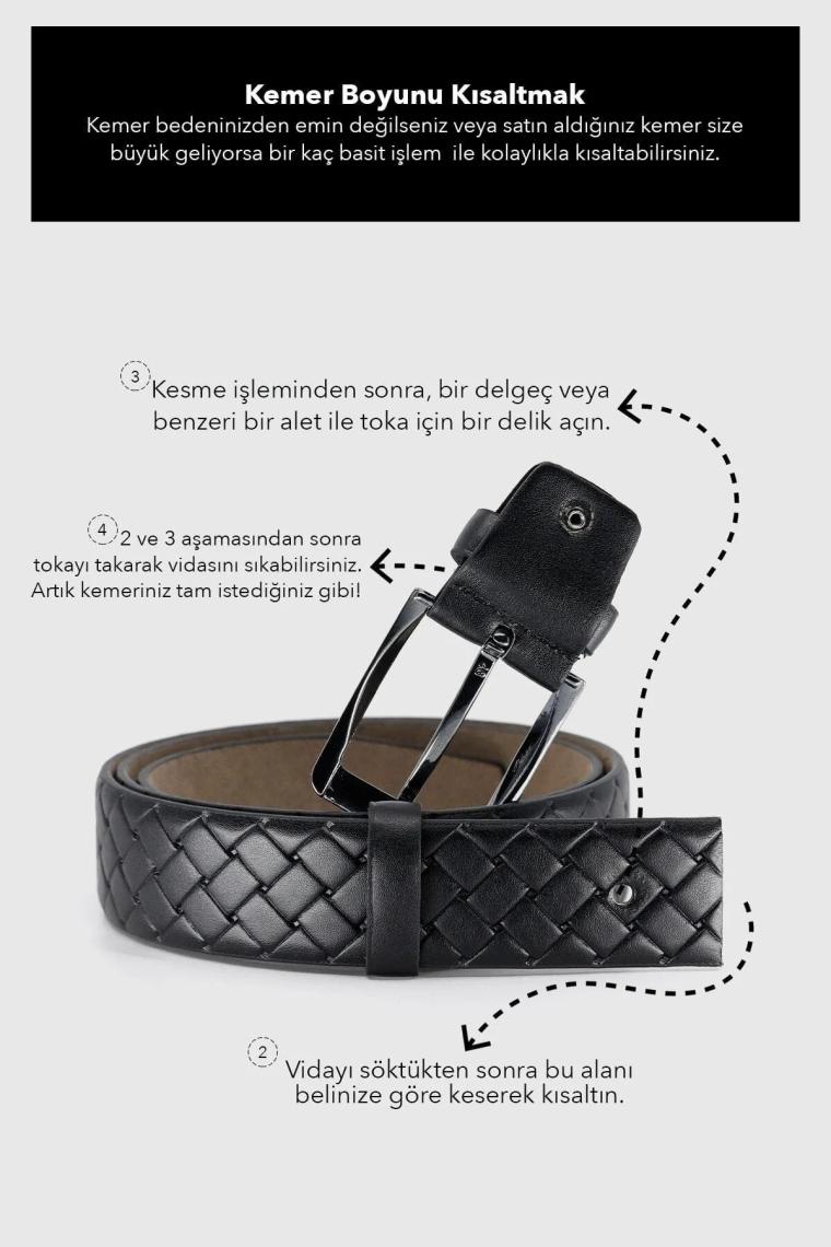 Başkent Çanta Unisex Çocuk Beyaz Kot ve Kumaş Pantolon Kemeri