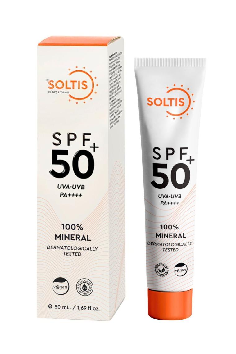 %100 Mineral Güneş Koruyucu Krem Spf50 Pa , 50 ml