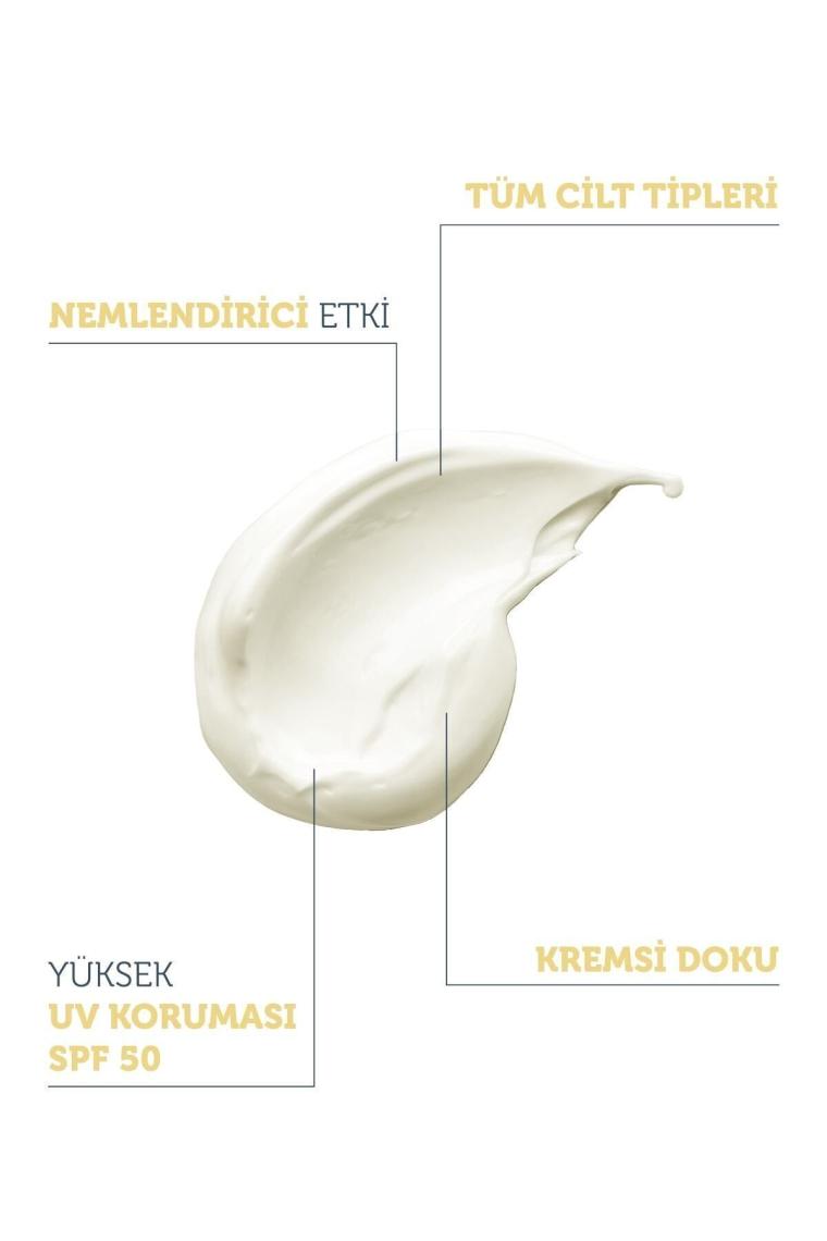 Yüksek Koruma ve Nemlendirici Etkili Güneş Koruyucu Krem SPF 50, 50 ml