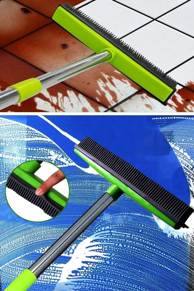 ® Kauçuk Uçlu Teleskopik Saplı Uzayabilen Ev Araba Temizlik Fırçası Sihirli El Itmeli Silecek