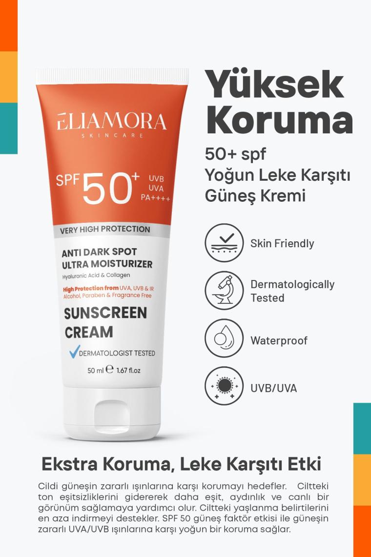 Yoğun Leke Karşıtı +50 Spf Güneş Kremi
