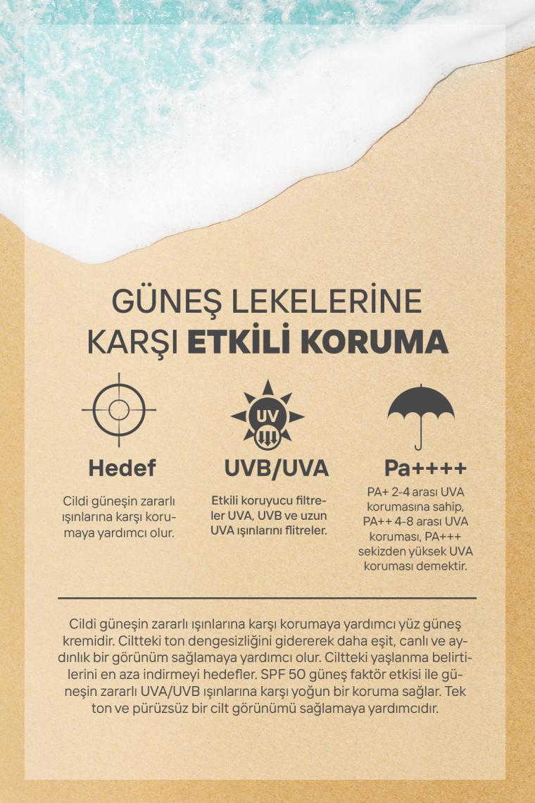 Yoğun Leke Karşıtı +50 Spf Güneş Kremi
