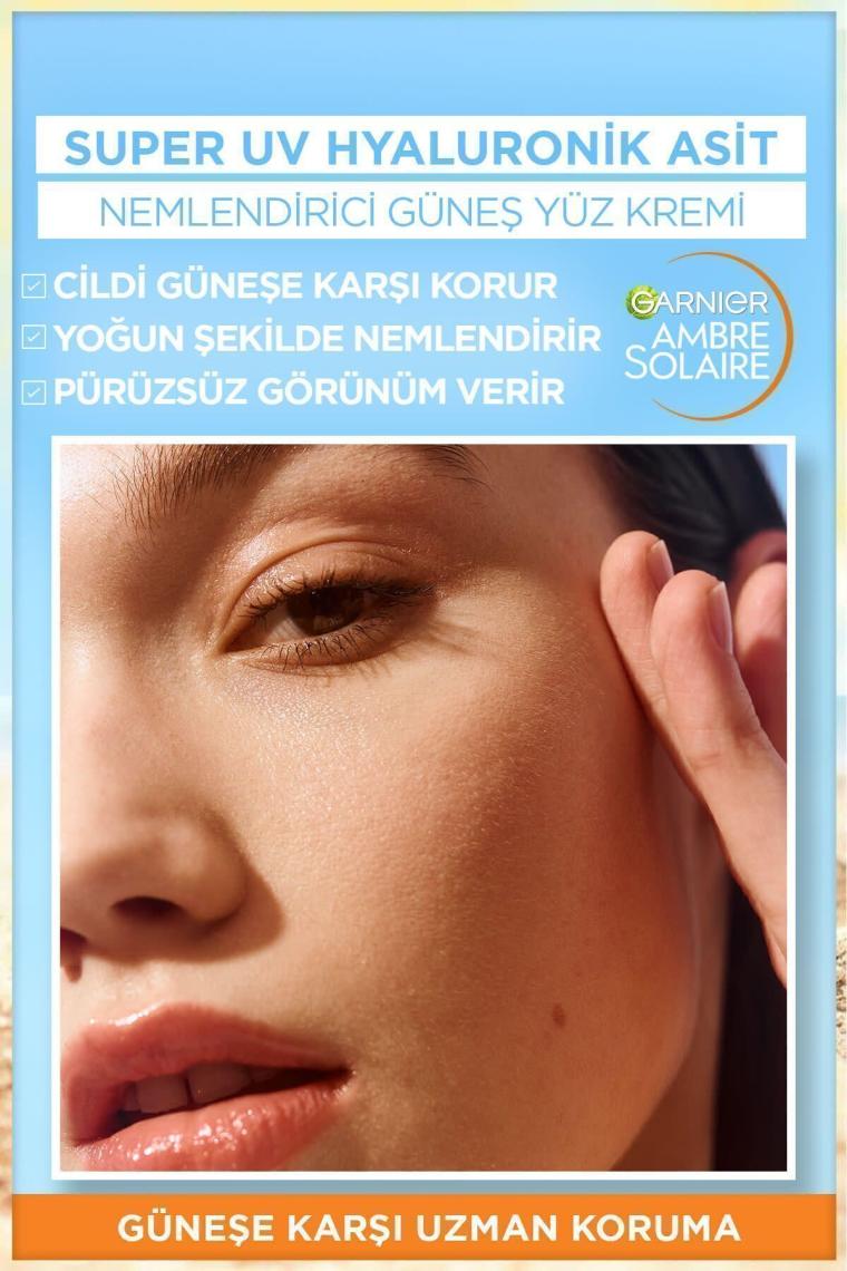 Ambre Solaire Hyaluronik Asit Kuruluk Karşıtı Günlük Güneş Koruyucu Yüz Kremi Spf50 40ml