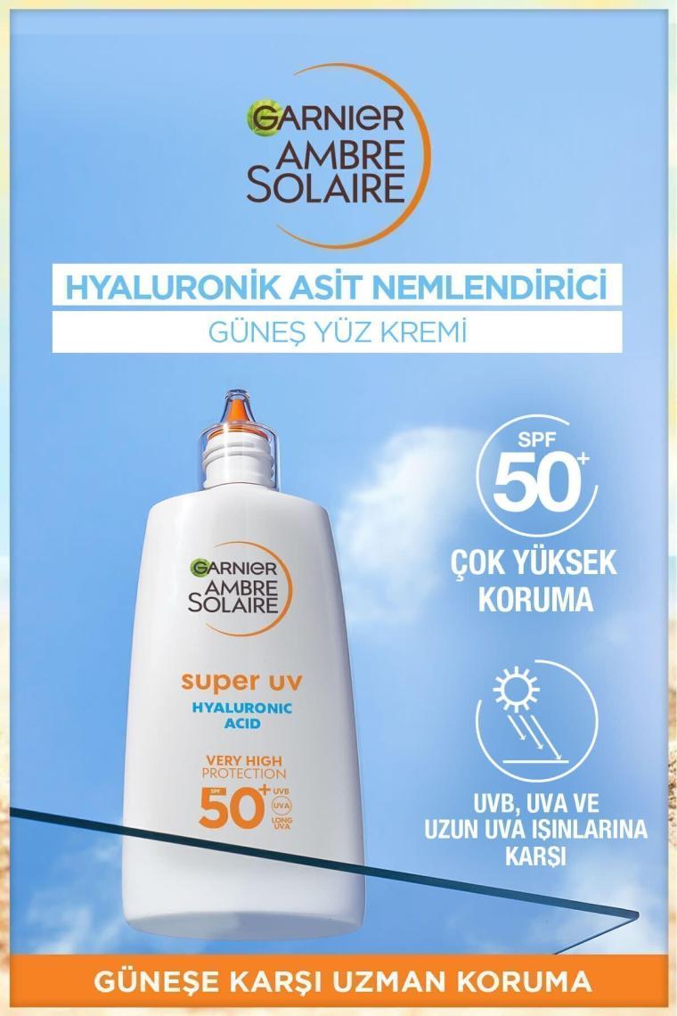 Ambre Solaire Hyaluronik Asit Kuruluk Karşıtı Günlük Güneş Koruyucu Yüz Kremi Spf50 40ml
