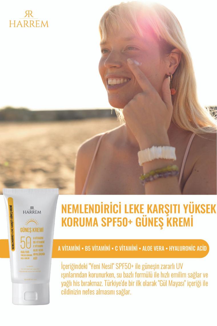 Nemlendirici Leke Karşıtı Spf50+ Güneş Kremi 50 Ml
