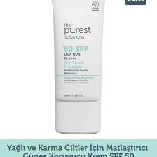 Yağlı Ve Karma Ciltler Için Matlaştırıcı Güneş Koruyucu Krem Spf 50, 50 Ml.