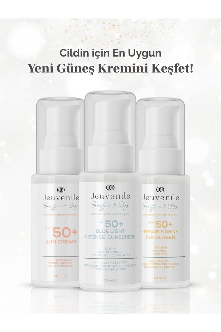 SPF 50+ Çok Yüksek Korumalı Güneş Kremi - Leke Karşıtı (UVA/UVB Filter, Antioxidants, Vitamin E)