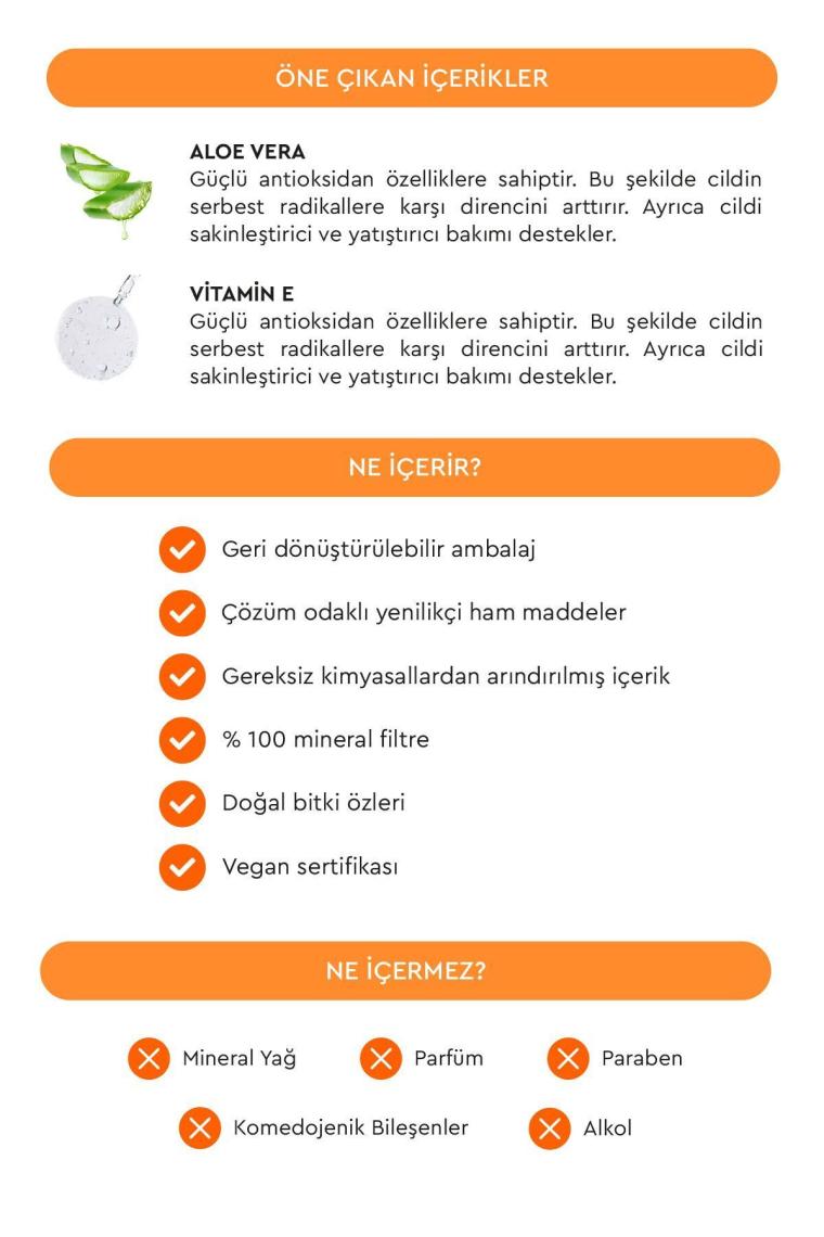 %100 Mineral Güneş Koruyucu Krem Spf50 Pa , 50 ml