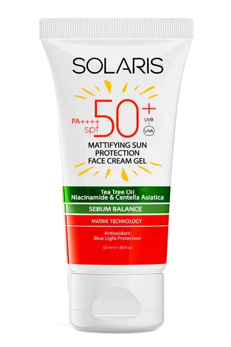 Yağlı Cilt Tipleri Için Mat Bitişli Yaşlanma Karşıtı Jel Güneş Kremi Spf 50 (50 ML)