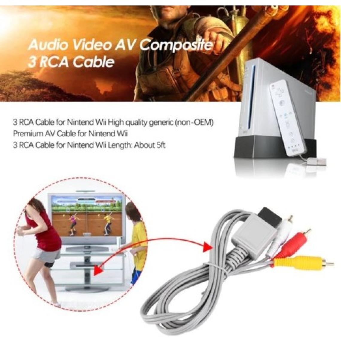 Feza Nintendo Wii 3 Renkli Av Kablosu