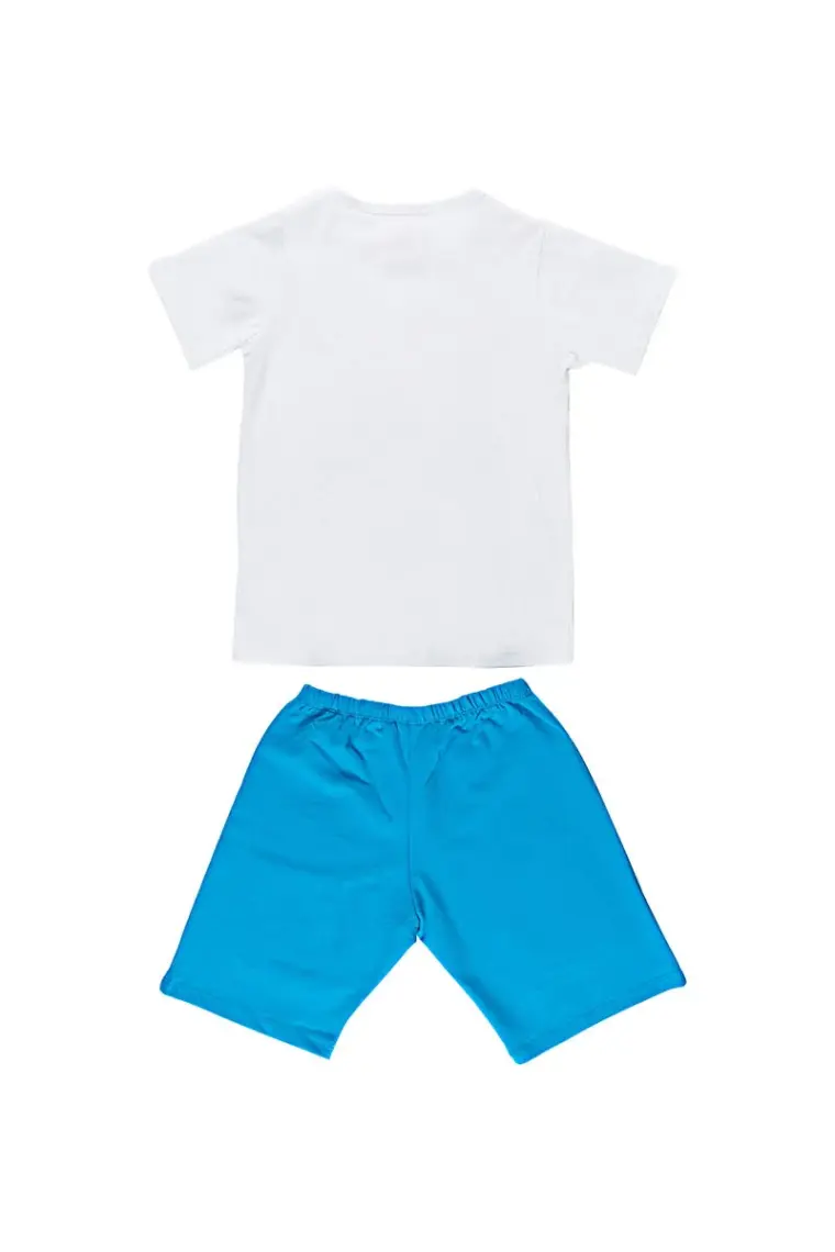 Denokids Shark Island Erkek Çocuk T-shirt Şort Takım