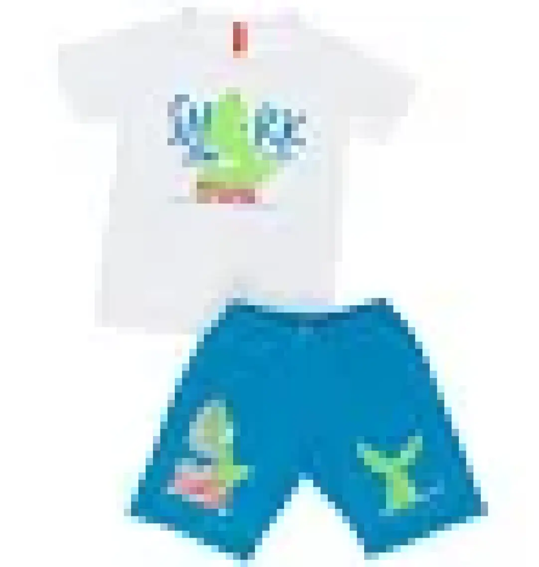 Denokids Shark Island Erkek Çocuk T-shirt Şort Takım