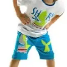 Denokids Shark Island Erkek Çocuk T-shirt Şort Takım