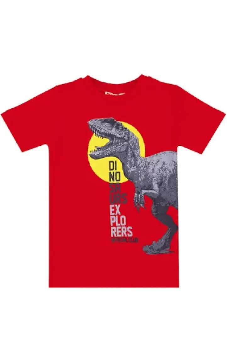 Denokids Dino Kamuflaj Erkek Çocuk T-shirt Kapri Şort Takım