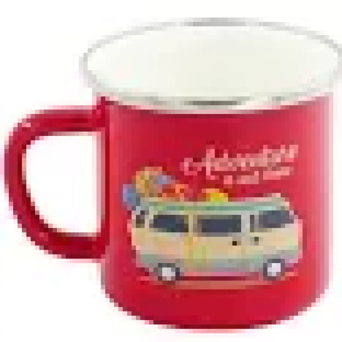 Orcamp Retro Emaye Karavan 330 ml Kupa OUT-1900 Kırmızı
