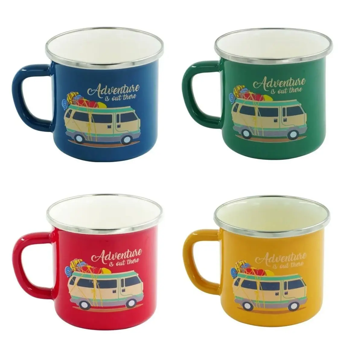Orcamp Retro Emaye Karavan 330 ml Kupa OUT-1900 Kırmızı