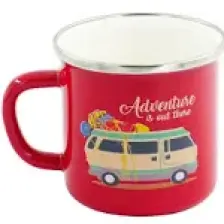 Orcamp Retro Emaye Karavan 330 ml Kupa OUT-1900 Kırmızı