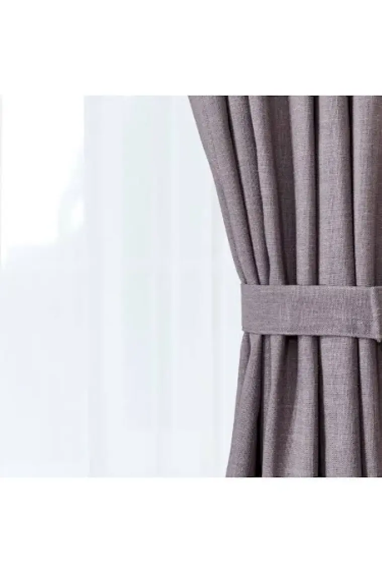 Evidea Soft Bella Keten Perde - Gri - 140X270 cm