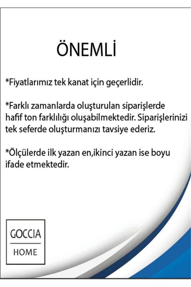 Goccia Kadife Dokulu Fon Perde Pilesiz Tek Kanat Siyah