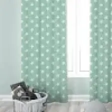 Premier Home Yıldız Desenli Fon Perde Mint 170 x 270