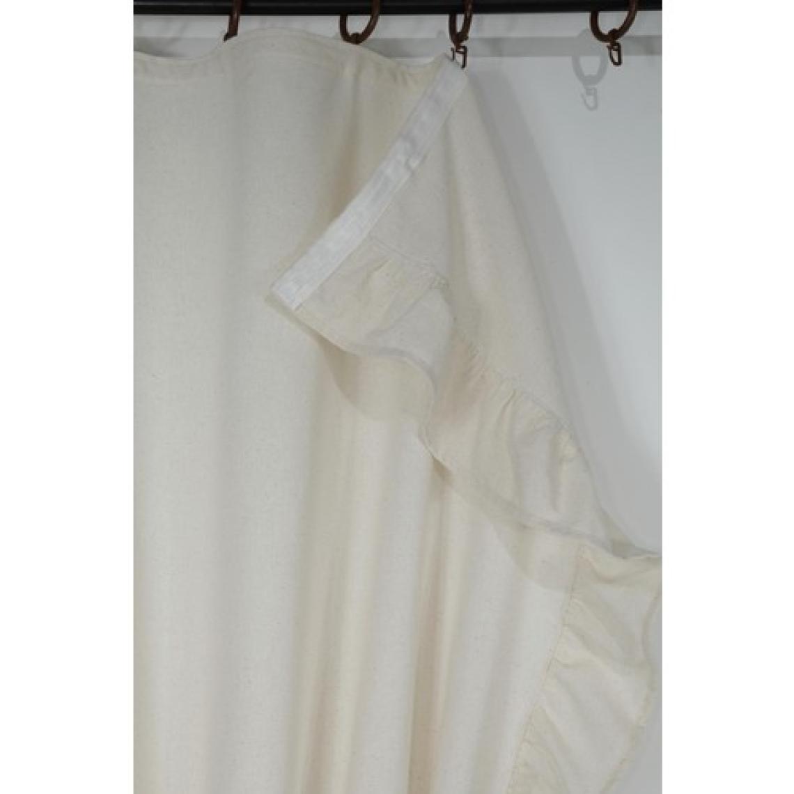 Cotton Maison Naturel Perde Vintage Çift Kanat 80X170 cm Dikey Fırfırlı