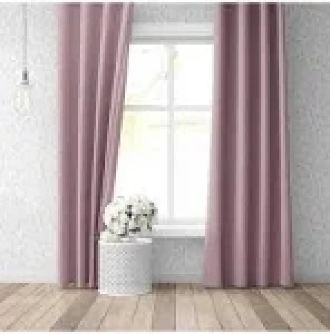 Goccia Blackout Karartma Tek Kanat Fon Perde Pudra Pembe
