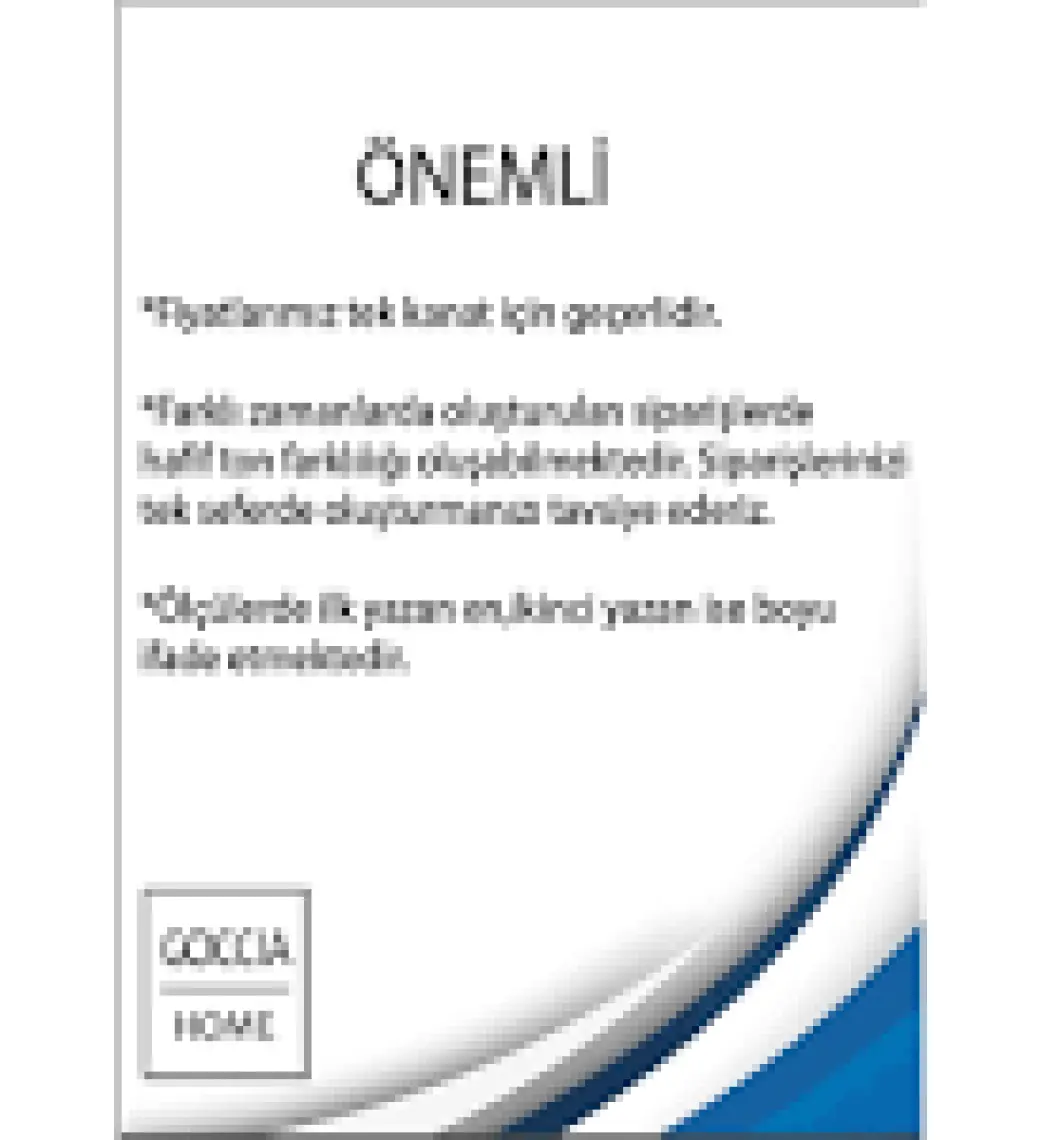 Goccia Blackout Karartma Tek Kanat Fon Perde Açık Gri