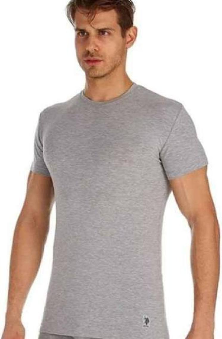 U.S. Polo Assn. 80197 Erkek Siyah 2'li Yuvarlak Yaka Atlet