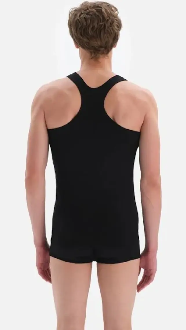 Siyah Penye Compact Sporcu Erkek Atlet